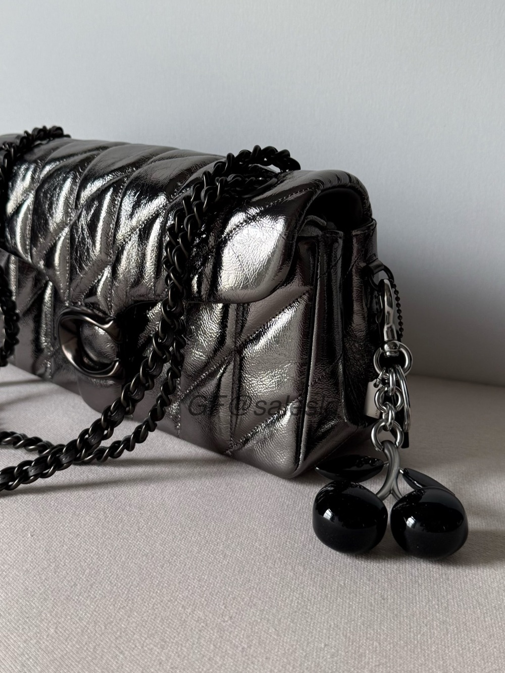 Coach Black Cherry Bag Charm 88547 with Dust Bag